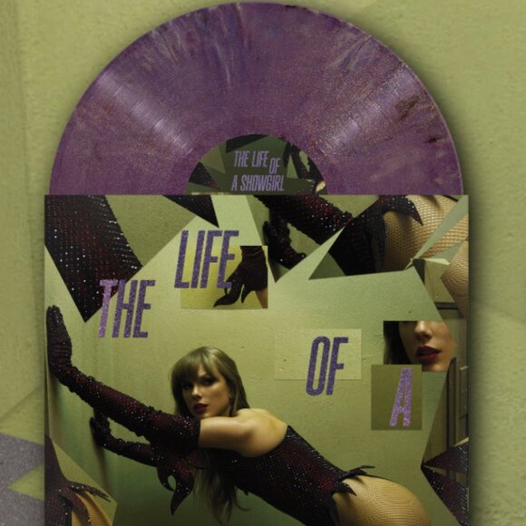 Taylor Swift The Life of A Showgirl Shiny Bug - Violet Shimmer Marbled Vinyl - Picture 1 of 2